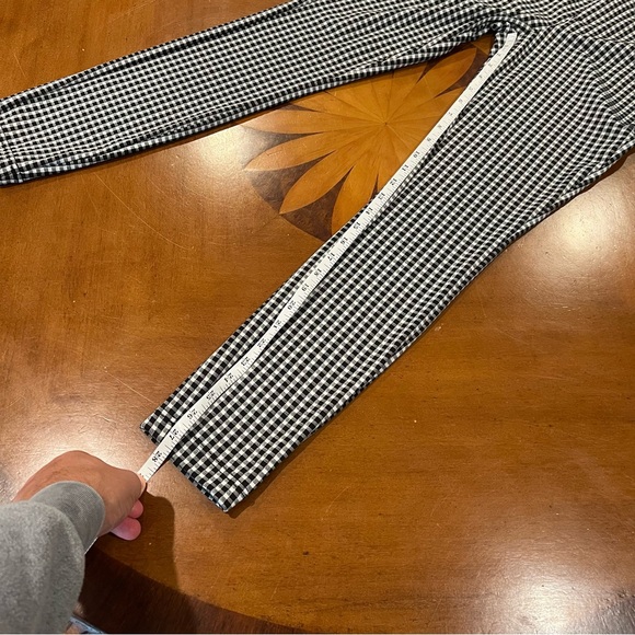 Maeve Anthropologie Black/White Gingham High-Rise Legging/Pant Stretch Nylon 4 - Picture 15 of 16